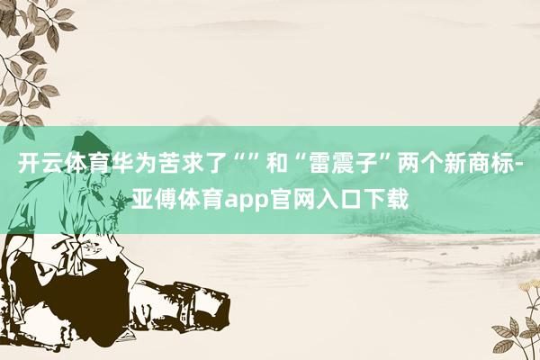 开云体育华为苦求了“”和“雷震子”两个新商标-亚傅体育app官网入口下载